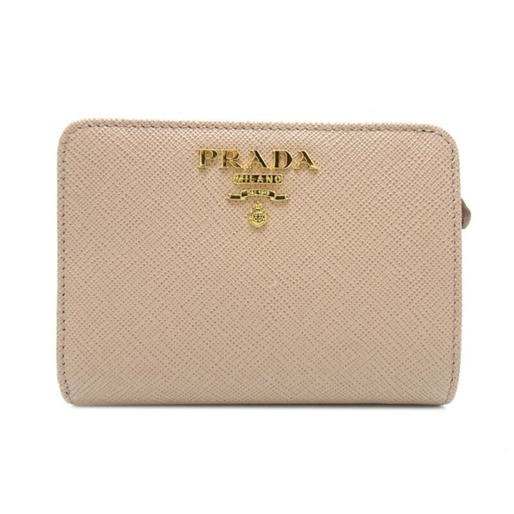 PRADA Cream Leather Saffiano Wallet - Picture 1 of 8